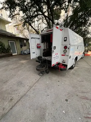 Magnet Plumbing service vehicle on-site for Water Heater Repair in Aventura